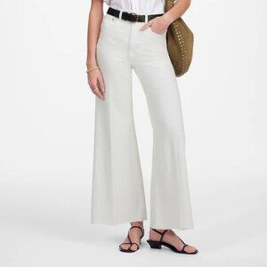 Madewell Flared Wide-Leg Crop Jeans white
